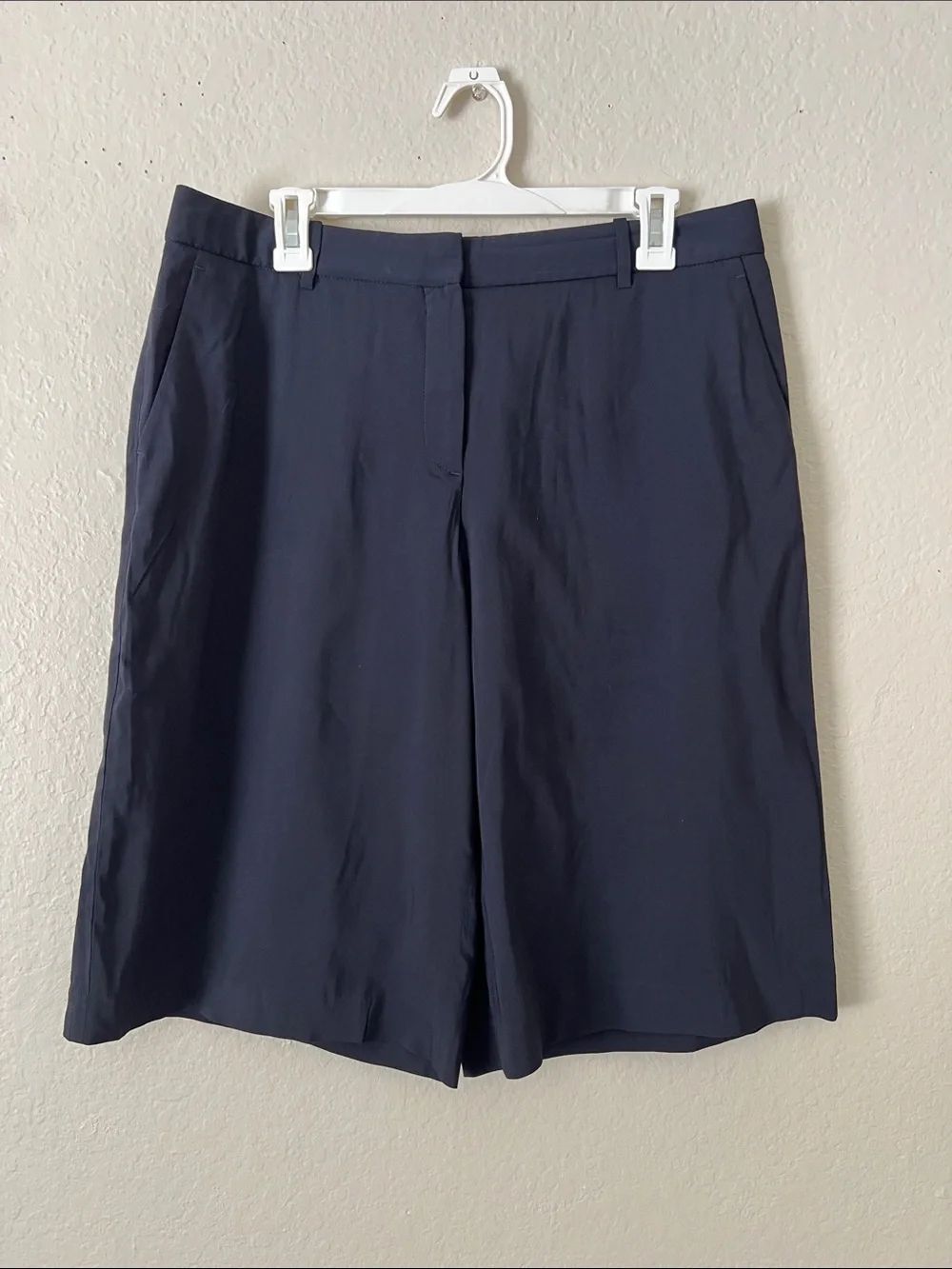 EUC THEORY Virgin Wool Blend Bermuda Shorts Bluish Gray Size 10
